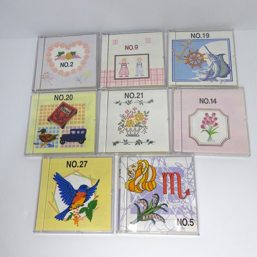 Brother Vintage Embroidery Cards Lot of 8
